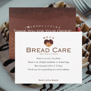 Carte De Remerciements Instructions de soin pour pain gaufre en chocolat