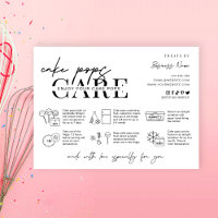 Instructions sur les côtelettes de gâteau Boulange