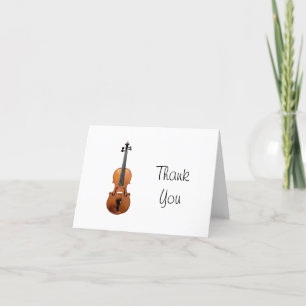 Carte De Remerciements Instrument de musique Cute Violon