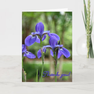 Carte De Remerciements Iris Floral Thank