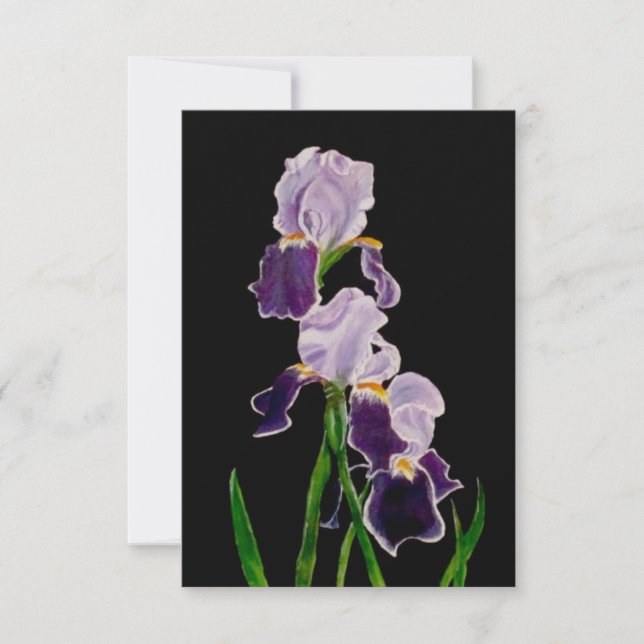 Carte De Remerciements Iris Purple (Devant)