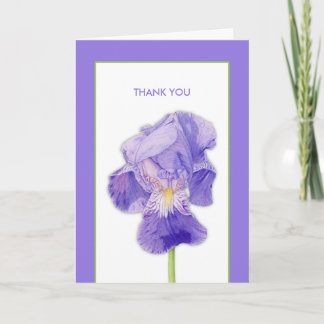 Carte de remerciements Iris violet