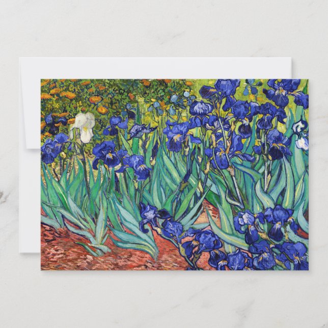 Carte De Remerciements Irises par Vincent van Gogh (Devant)