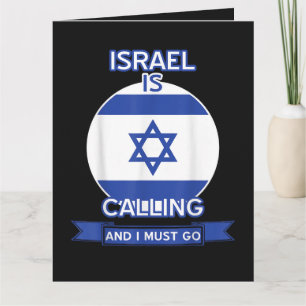 Carte De Remerciements Israël appelle et je dois y aller