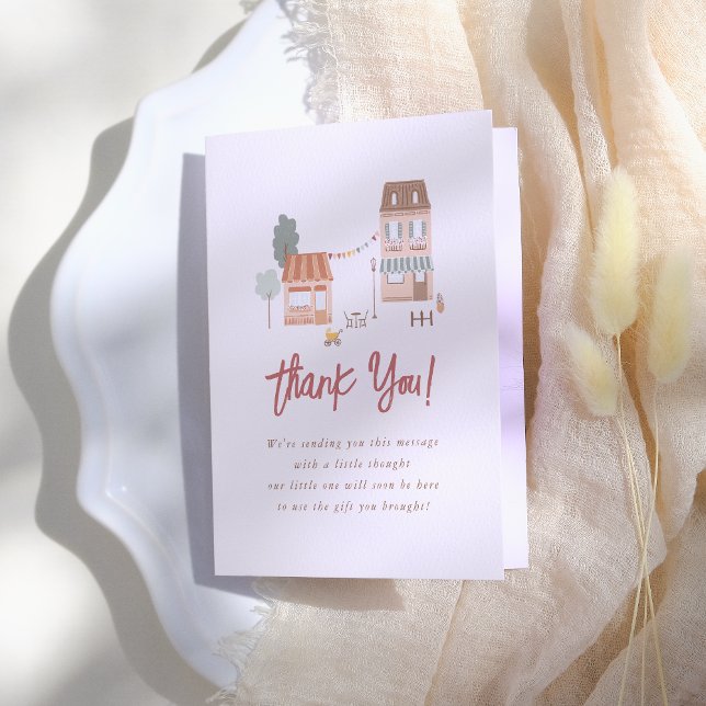 Carte De Remerciements It Takes A Village Baby Shower Thank You (Créateur téléchargé)