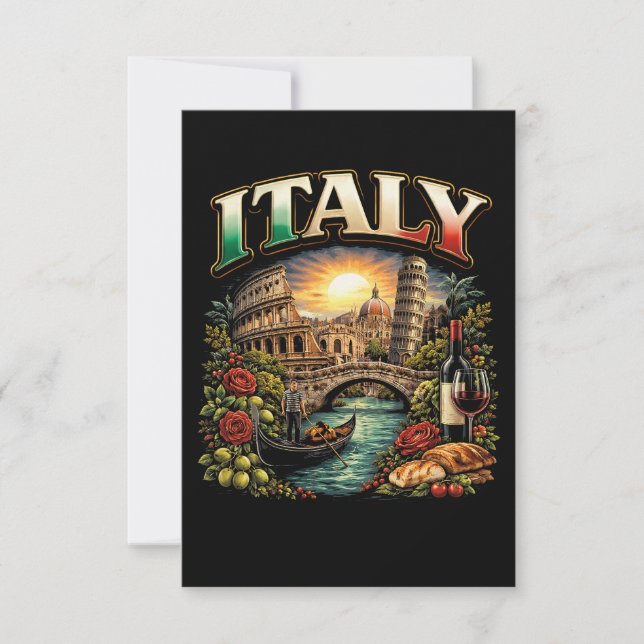 Carte De Remerciements Italie Éternelle (Devant)