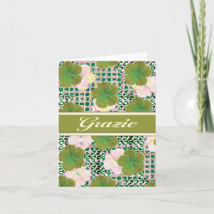 Carte de remerciements italien Grazie