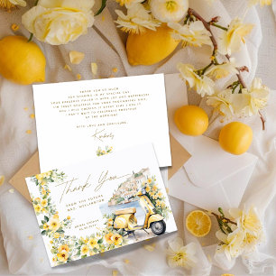 Carte De Remerciements Italien Italie Positano Amalfi Vespa Enterrement d