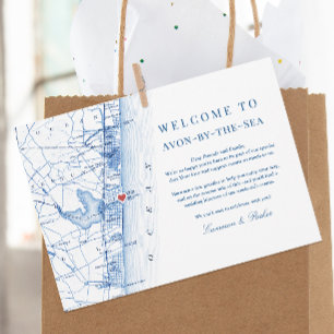 Carte De Remerciements Itinéraire de bienvenue pour le Mariage de la mari