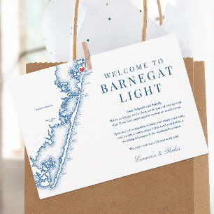 Carte De Remerciements Itinéraire de bienvenue pour un mariage à Barnegat