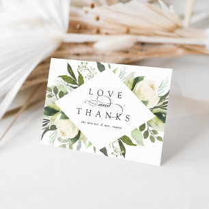 Carte De Remerciements Ivory Bloom Mariage floral aquarelle