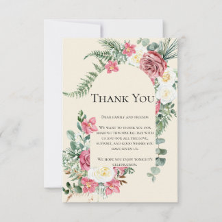 Carte De Remerciements Ivory Lace Elegant Personalized Wedding Gratitude