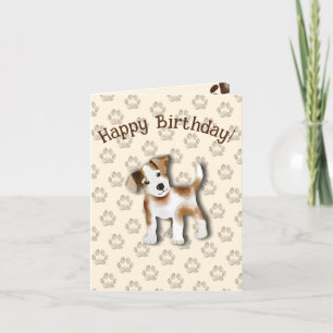 Carte De Remerciements Jack Russell Terrier Joyeux anniversaire modifiabl