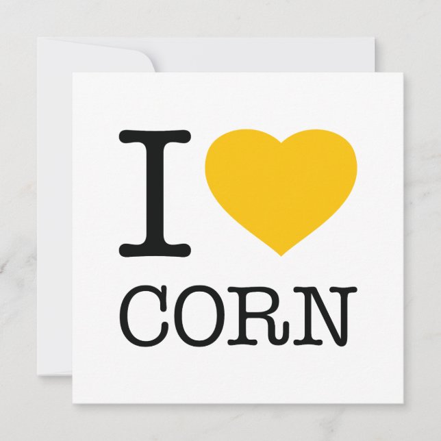 CARTE DE REMERCIEMENTS J'ADORE CORN (Devant)