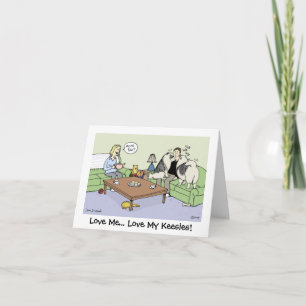 Carte De Remerciements J'adore mes Keeshonden