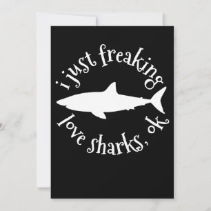 Carte De Remerciements J'adore tout simplement les requins, Ok - Cadeaux