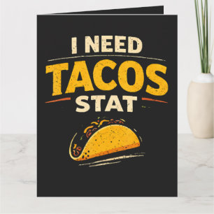 Carte De Remerciements J'ai besoin de tacos immédiatement