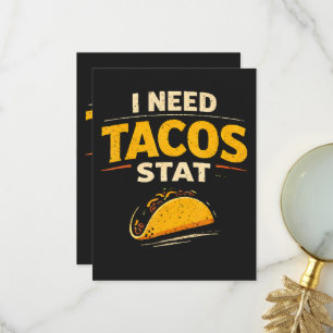 Carte De Remerciements J'ai besoin de tacos stat