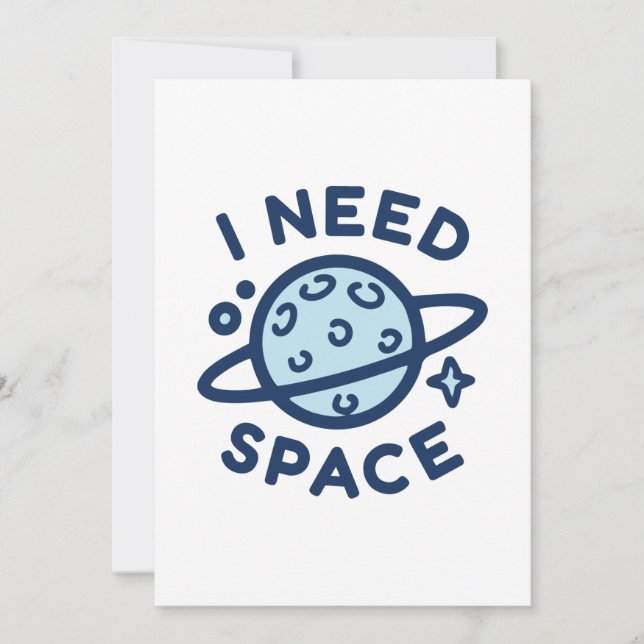 Carte De Remerciements J'ai besoin d'espace (Devant)