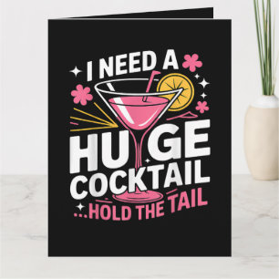 Carte De Remerciements J'ai besoin d'un énorme cocktail drôle