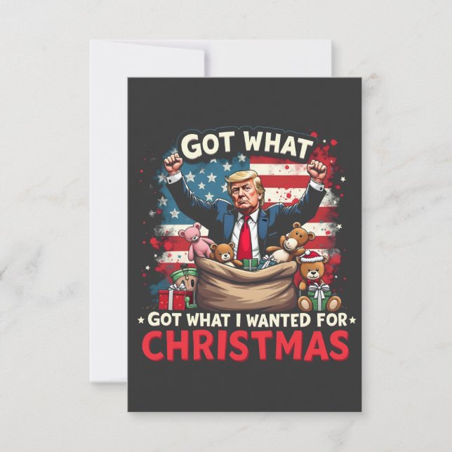 Carte De Remerciements J'Ai Ce Que Je Recherché Pour Noël Trump Père Noël (Devant)
