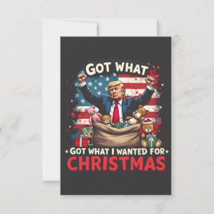 Carte De Remerciements J'Ai Ce Que Je Recherché Pour Noël Trump Père Noël