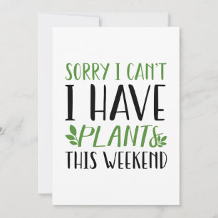 Carte De Remerciements J'ai des Plantes Ce Week-end