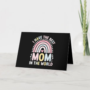 Carte De Remerciements J'ai la meilleure maman du monde Boho Rainbow