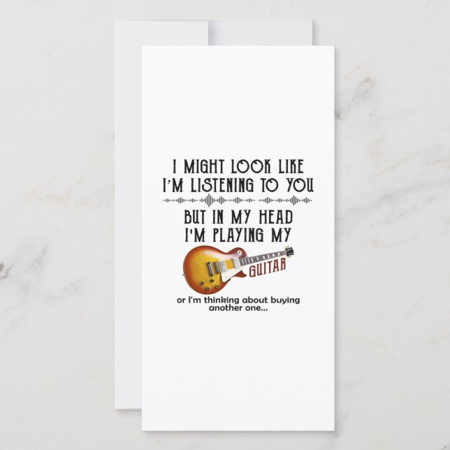 Carte De Remerciements J'ai l'air de t'écouter (Devant)