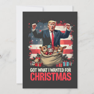 Carte De Remerciements J'ai obtenu ce que je voulais pour Noël Trump Père