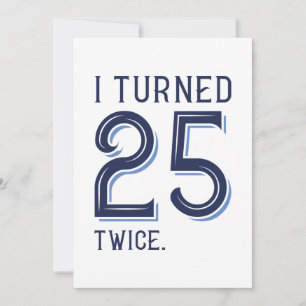 Carte De Remerciements J'Ai Tourné 25 Deux Fois