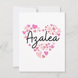 Carte De Remerciements J'aime Azalea - coeur pour Azalea
