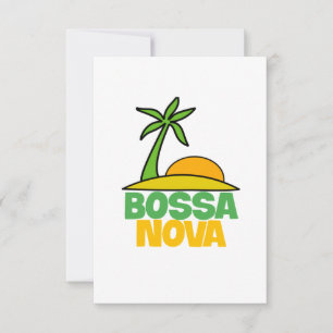 Carte De Remerciements J'aime Bossa Nova cadeau pour les amateurs de musi
