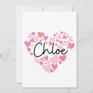 Carte De Remerciements J'aime Chloe