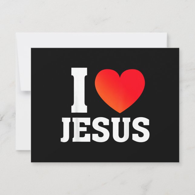 Carte De Remerciements J'aime Jésus (Devant)