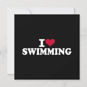 Carte De Remerciements J'aime la natation