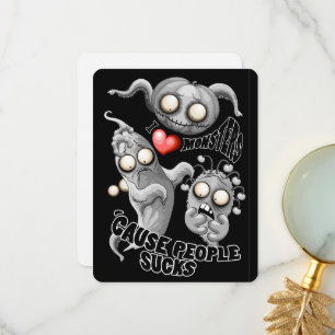 Carte De Remerciements J'aime les monstres parce que les gens aiment les