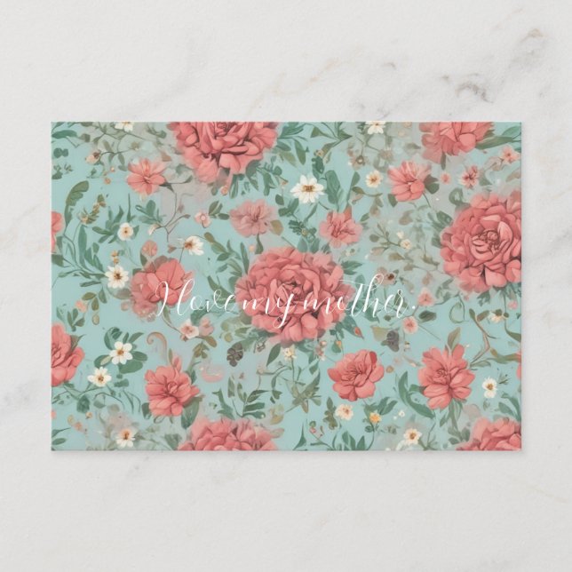 Carte De Remerciements J'aime ma mère (Devant)