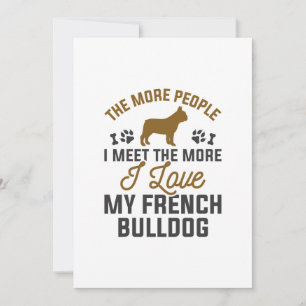 Carte De Remerciements J'aime mon bouledogue français