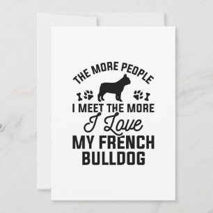 Carte De Remerciements J'aime mon bouledogue français