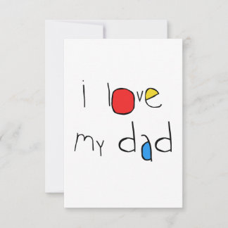 Carte De Remerciements J'aime mon père