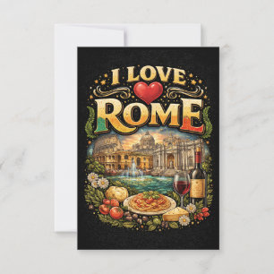 Carte De Remerciements J'aime Rome