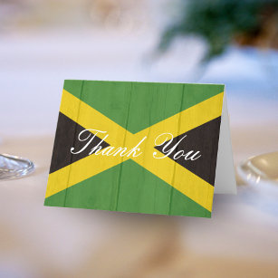 Carte De Remerciements Jamaïque Jamaïque Jamaïque Mariage photo en bois