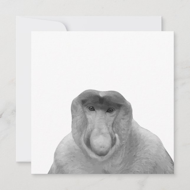 Carte De Remerciements Janusz Meme, Proboscis Monkey, Polak, Pole Janus (Devant)