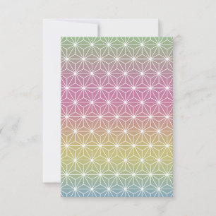 Carte De Remerciements Japonais Asanoha Pastel Rainbow Personnalisé