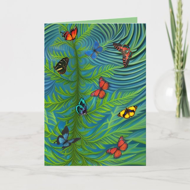 Carte De Remerciements Jardin Abstrait de la petite salade (Devant)