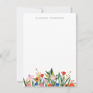 Carte De Remerciements Jardin Coloré Floral Mariage Sur Mesure