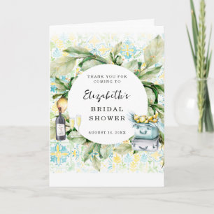 Carte De Remerciements Jardin de citron élégant Baby Shower de mariage