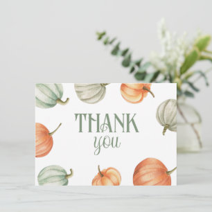 Carte De Remerciements Jardin de citrouilles d'automne