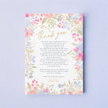Carte De Remerciements Jardin pastel fleurs sauvages 3 photos graduation<br><div class="desc">Express votre gratitude avec notre Garden Romance Floral Merci Cartes. Ornées de flores pastel douces et d'écriture gracieuse,  ces cartes offrent une façon charmante de dire "merci". Avec trois photos à l'arrière,  vous pouvez partager des moments chéris avec vos proches tout en prolongeant votre appréciation.</div>